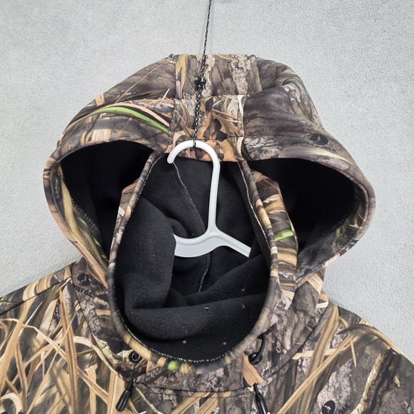 AFTCO Jacket Mens XL Brown Camo Hooded AFTECH Mossy Oak Shadow Grass Habitat - Picture 5 of 13